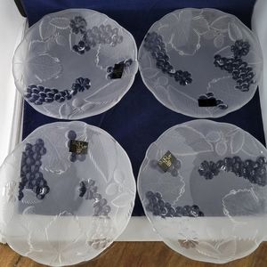 Four Studio Nova Original Design Japan CRYSTAL Salad/shallow Bowls All Occasion